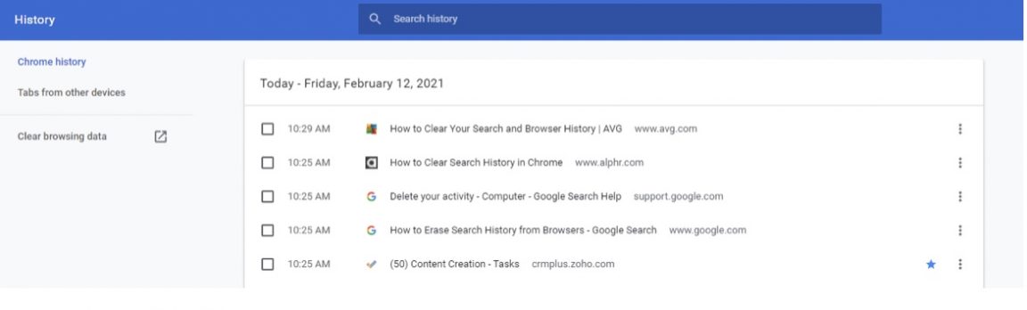 internet search history eraser