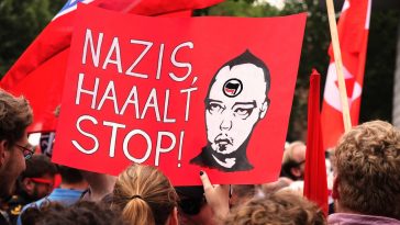 nazi, demonstration, sign