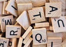 Brown Wooden Scrabble Lot