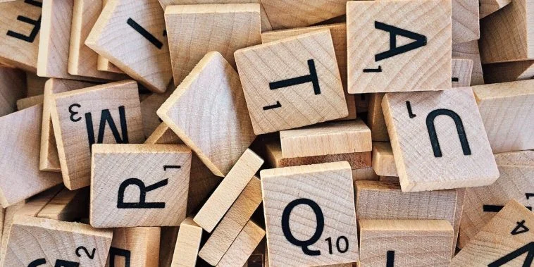 Brown Wooden Scrabble Lot